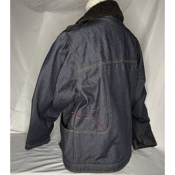 Vintage ROXY sz Large Retro Snowboard SkiJacket Blue Zip Denim look X-series - Picture 4 of 16